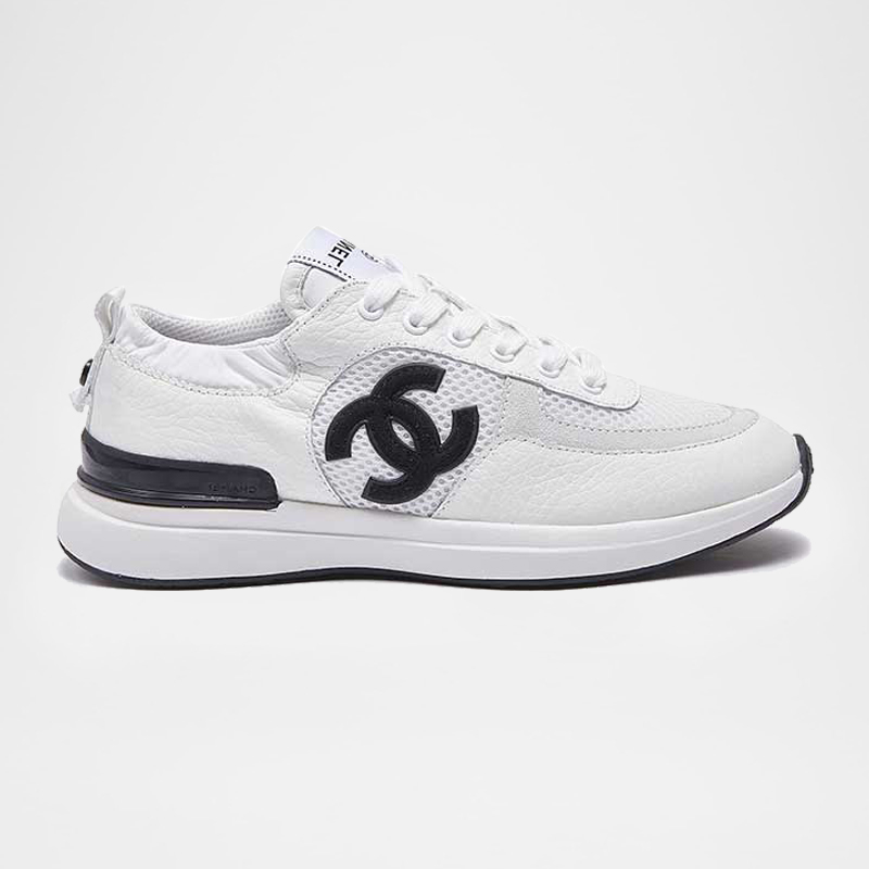 2021 Interlocking CC Leather and Mesh Trainer