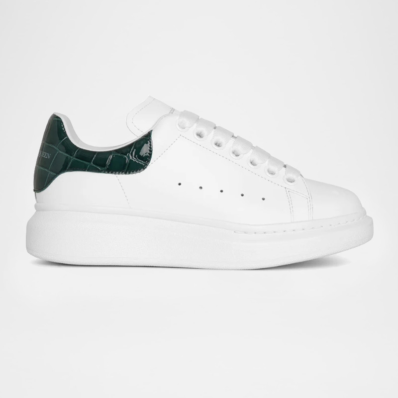 Croc-embossed-trimmed Leather Oversized Platform Sneaker