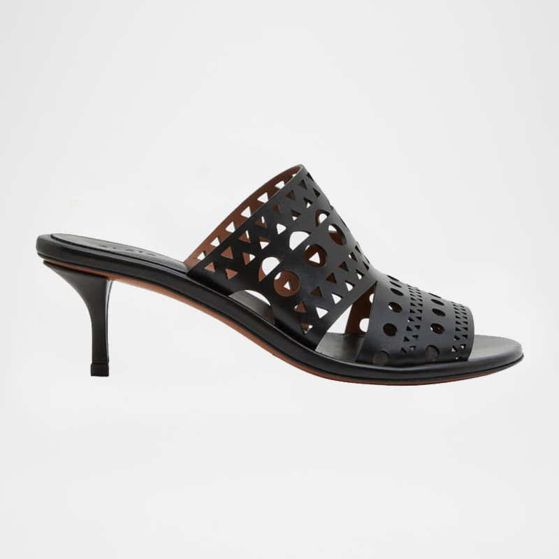 55mm Vienne Laser Cut Heeled Slides