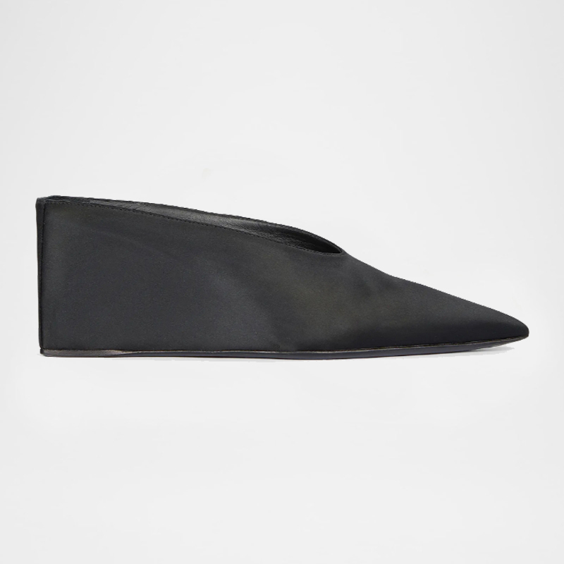 75mm Satin Wedge Mules