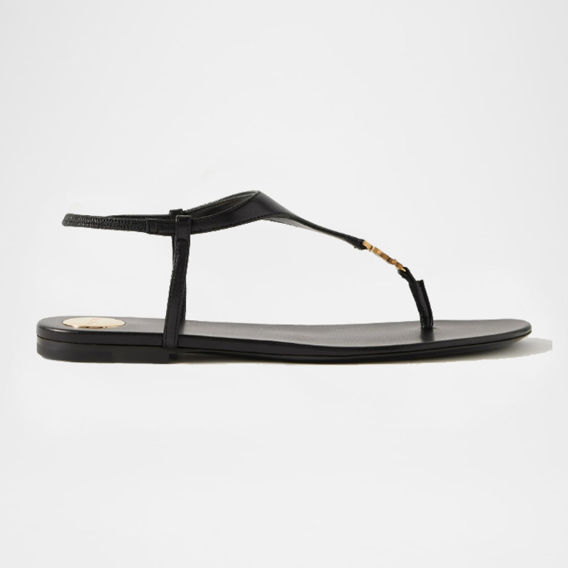 Cassandra Logo-embellished Leather Sandals