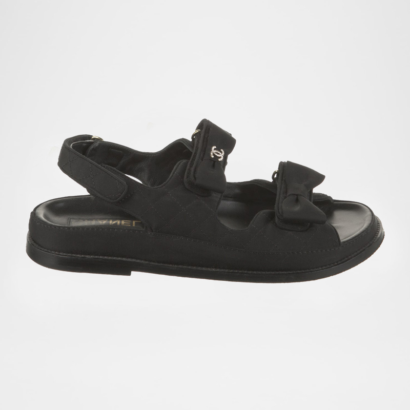 Denim Velcro Bow Dad Sandals