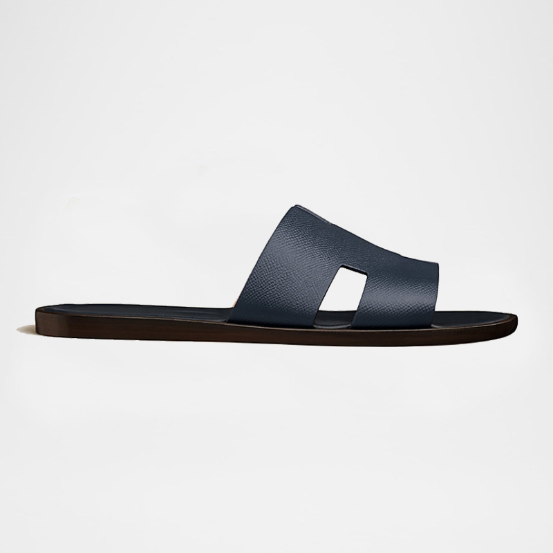 Izmir Texture Leather Slides