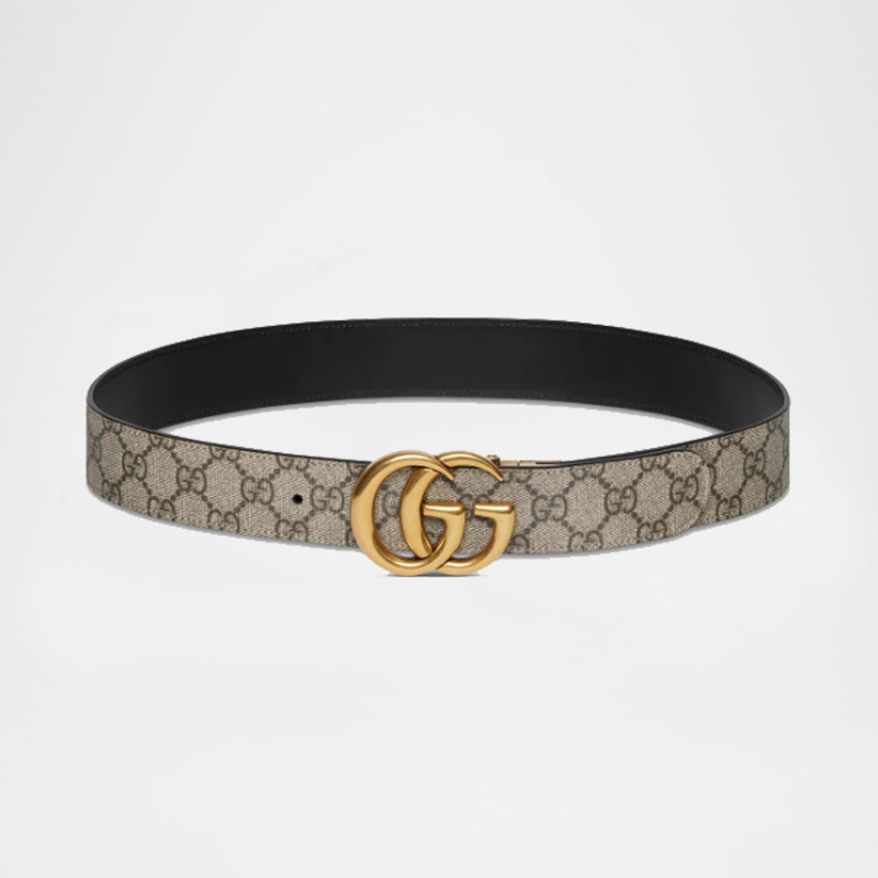 GG Monogram Canvas Leather Belt