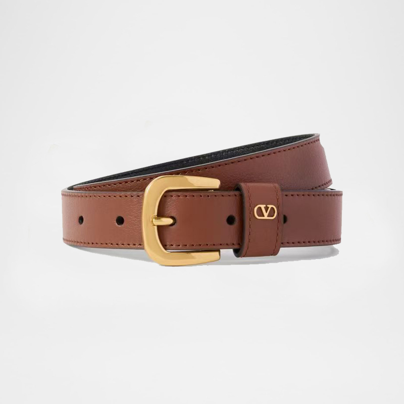V Logo 25 Leather Belt